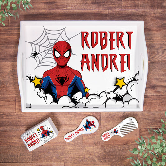 Tavita de mot personalizata pentru baiat - Model Spiderman