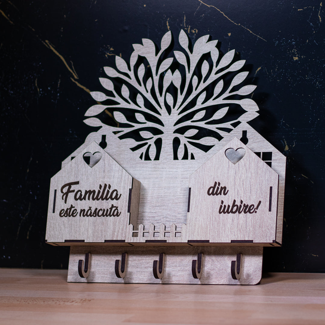 Suport de chei - Familie, 30 x 33 cm