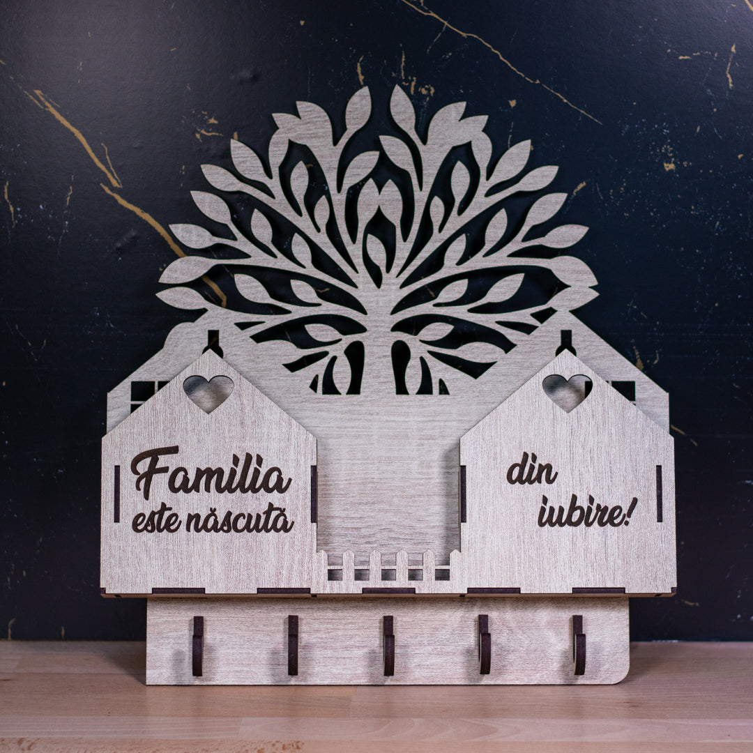 Suport de chei - Familie, 30 x 33 cm